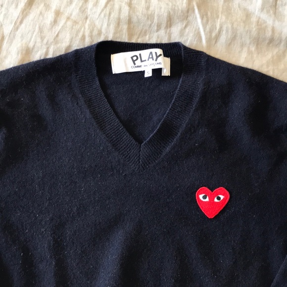 comme des garcons v neck sweater